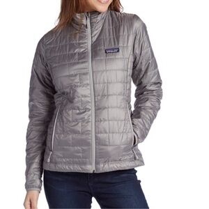 Patagonia Women's Gray Nano Puff Quilted Jacket Sz S